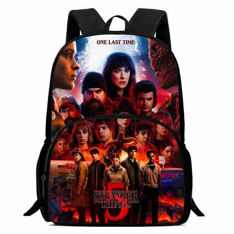 怪奇物语5StrangerThings5电影周边外观水平高颜值学生收纳书包