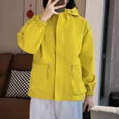 连帽风衣外套女2025春秋新款 小个子冲锋衣大口袋上衣夹克学生工装