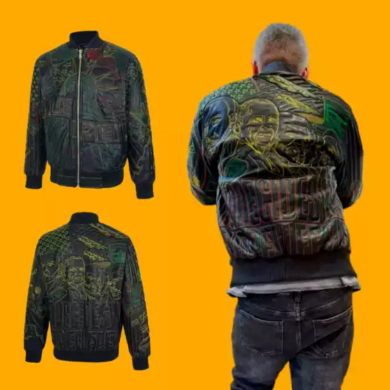 Correct Version of Who Decide War American-Style Full Embroidery Heavy-Duty Jacket Men's Trendy Baseball Uniform Cotton Coat