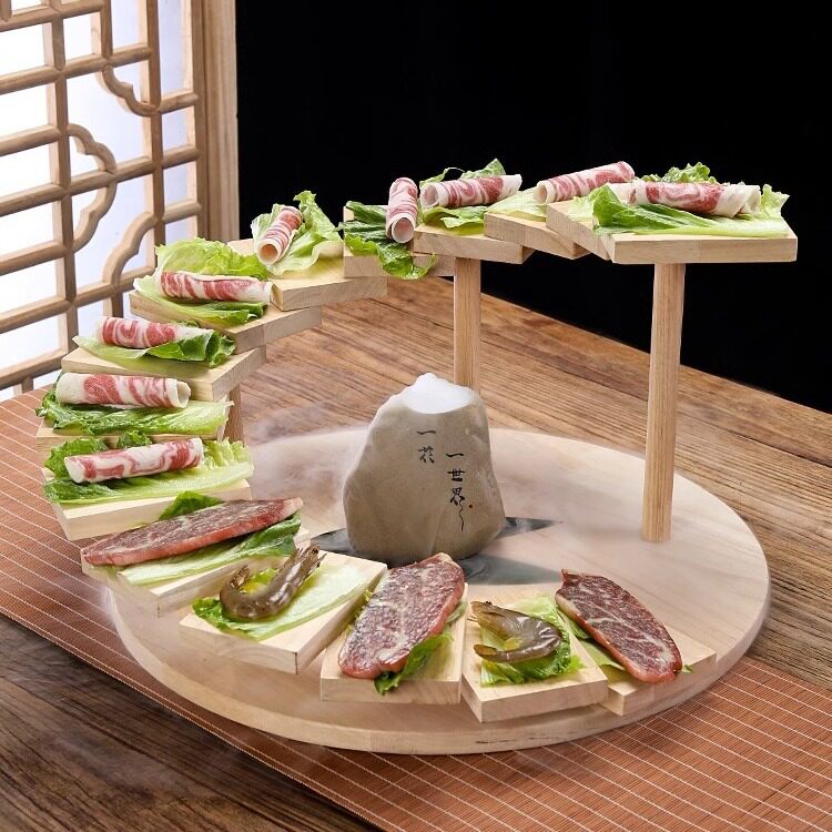 日式阶梯烤肉餐具步步高