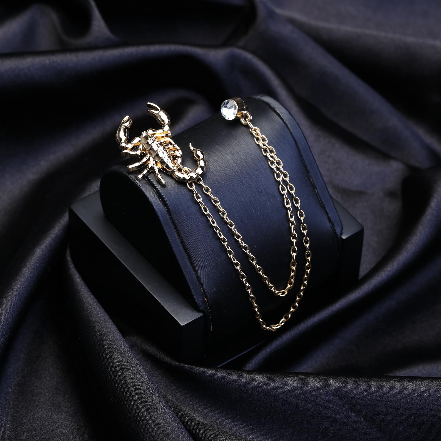 个性风金属蝎子胸针领针配饰