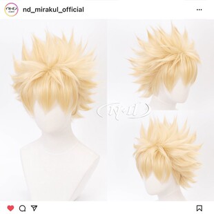 ND家】坂本金时 浅金色冲天反翘 小胜 Bakugo cos假发