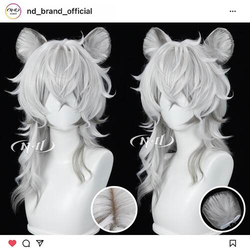 ND家】凛御银灰 银灰异格雪豹 明日方舟 兽耳有售 角色款cos假发