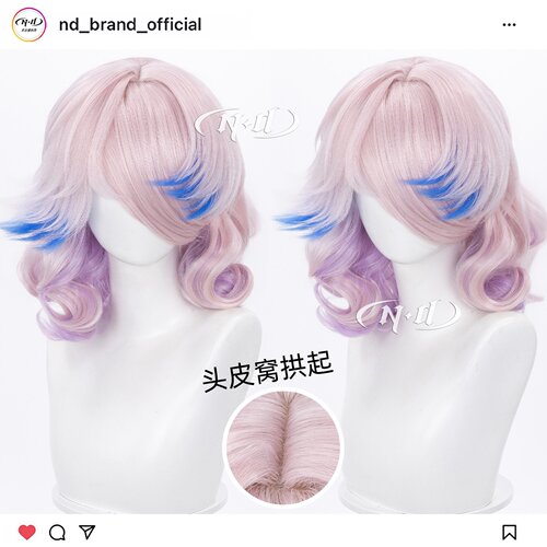 ND家】焰狐龙梓兰 明日方舟怪物猎人联动 角色造型款cos假发