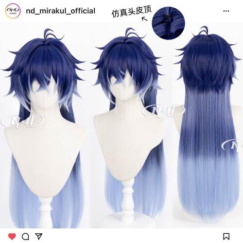 ND家】菲林斯 原神 T色渐变头皮顶80cm 角色款cos假发