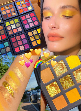 ins超火Beauty Glazed小盘便携9色彩色眼影盘COS超闪珠光土豆泥