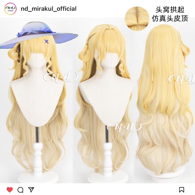 ND家】菲比 鸣潮 角色款cos假发 头皮顶特调三层渐变