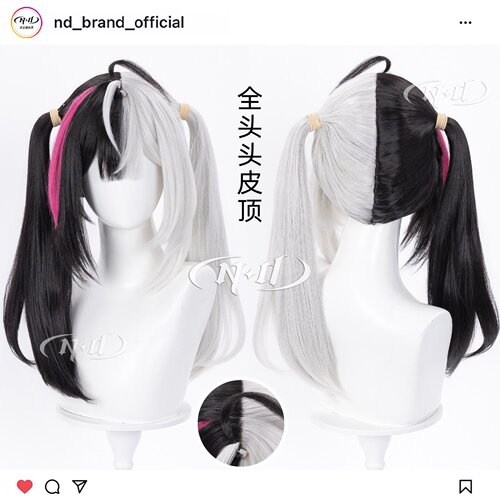 ND家】 安魂曲 异环 全头头皮 阴阳头 Lacrimosa 角色款cos假发