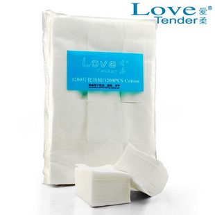 爱柔纯棉无纺布化妆棉 1000片 洗脸卸妆棉洗甲棉美容棉美甲棉薄款