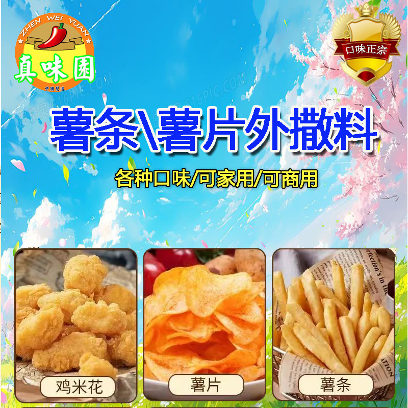 网红撒粉调料真味园薯条盐袋装盐