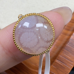 浅紫冰蝴蝶花托s925银