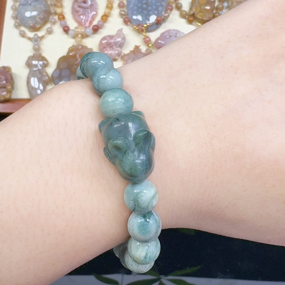 纯天然无烤染绿兔兔手串,珠宝/钻石/翡翠,手饰,淘宝优惠券,粉丝福利购,淘宝优惠卷