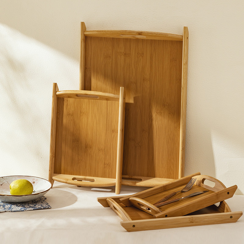 竹托盘有耳盘子简约长方型茶具日式茶盘功夫茶点心面包盘家用商用,餐饮具,盘,淘宝优惠券,粉丝福利购,淘宝优惠卷