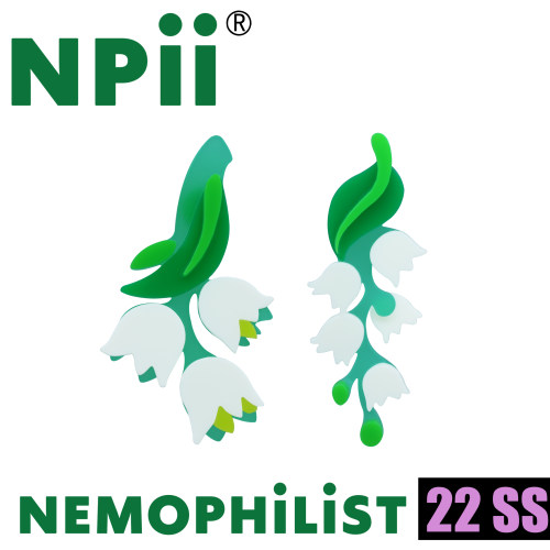 NPII铃兰耳钉设计师亚克力女