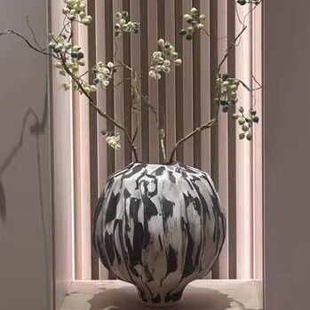 景德镇侘寂手绘陶瓷花瓶