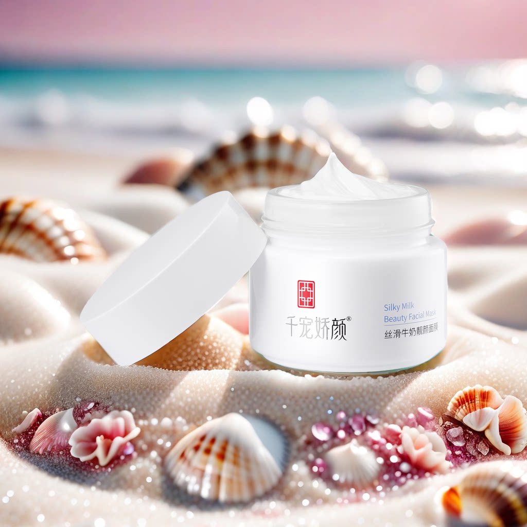 千宠娇颜丝滑牛奶靓颜面膜补水保湿涂抹式懒人免洗面膜