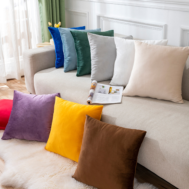 毛绒抱枕芯床头午睡办公室护腰靠背垫汽车用腰靠垫套沙发客厅靠枕