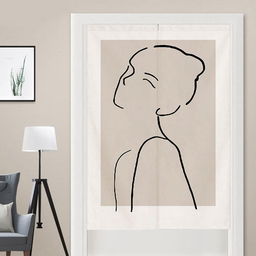 北欧ins抽象门帘卧室极简防尘