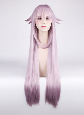 NEKO猫K雨乃雅日 粉色紫色渐变 翻翘 长发长直发 假毛cosplay假发