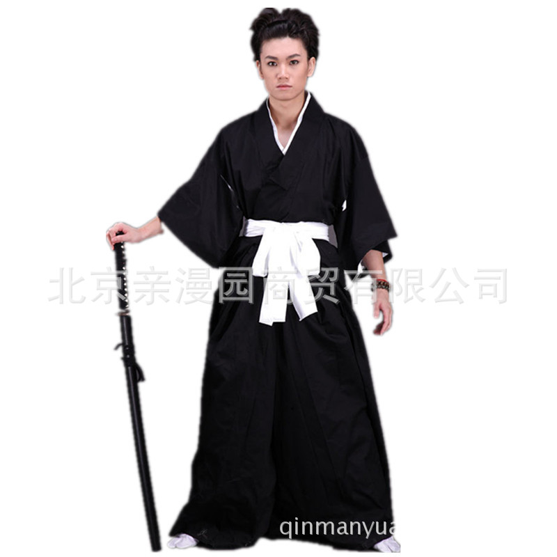 死神cosplay通用黑色围裙和服