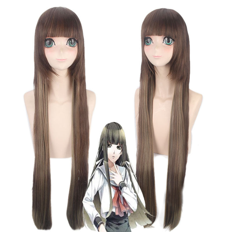 norn9久我深琴100cm米长发 深浅棕色渐变 齐刘海 假毛cosplay假发