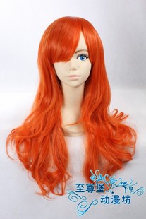 假发cosplay假毛海贼王2年后娜美 橘红色桔红色微卷发 长直发长发