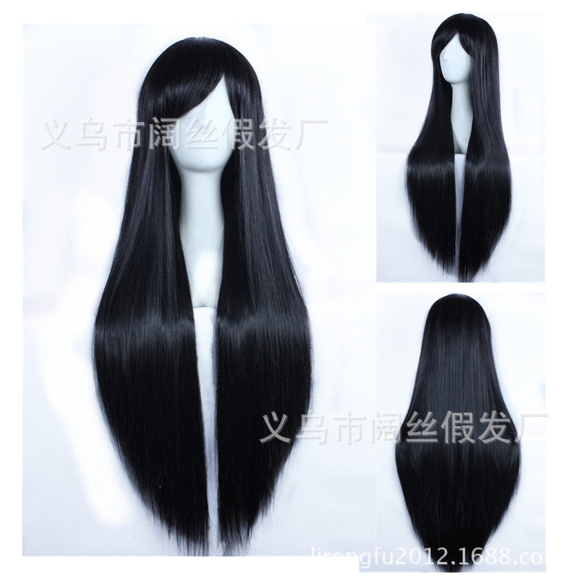 假发cosplay假毛日在校园-桂言叶亚豆美保古装万用黑色长发长直发