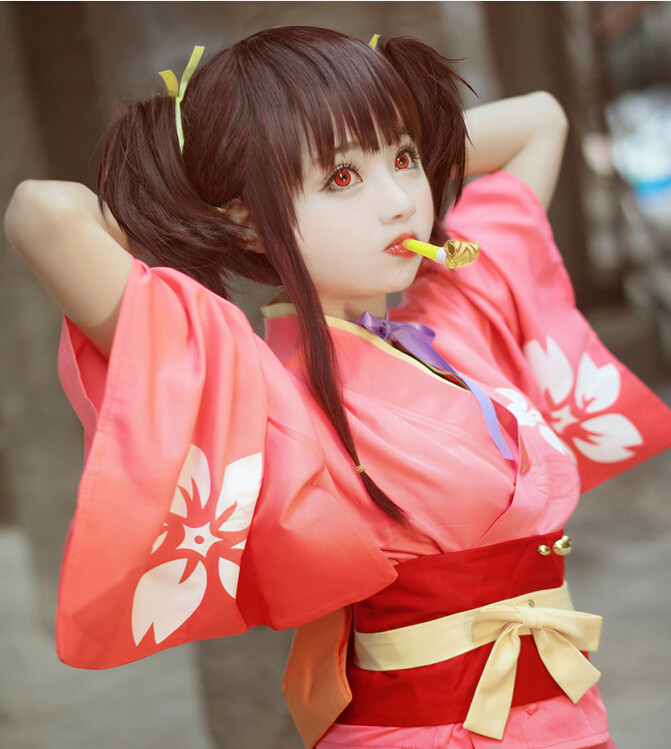 无名 甲铁城的卡巴内利 尸者 深棕色短发齐刘海双马尾cos假发假毛