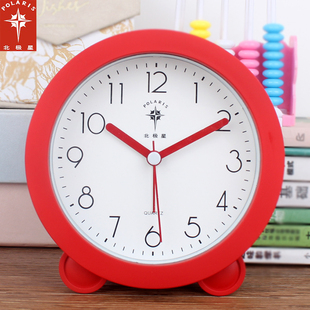 正品北极星大字静音闹钟床头简约小闹钟老人用轻奢座钟卧室用钟表
