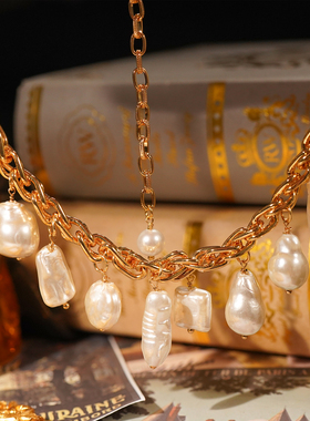 中古Vintage复古宫廷风珍珠项链