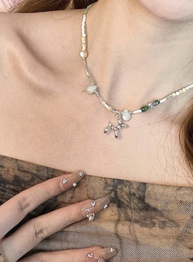 中古vintage复古宫廷风球狗项链