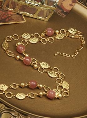 复古宫廷蕾丝重工浮雕琉璃项链