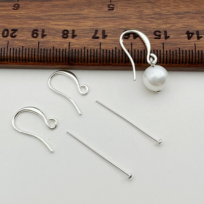 S925纯银不过敏材料包diy耳环