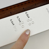 S925纯银直径素银4mm开口圈DIY手工线材项链银饰连接圈环饰品配件