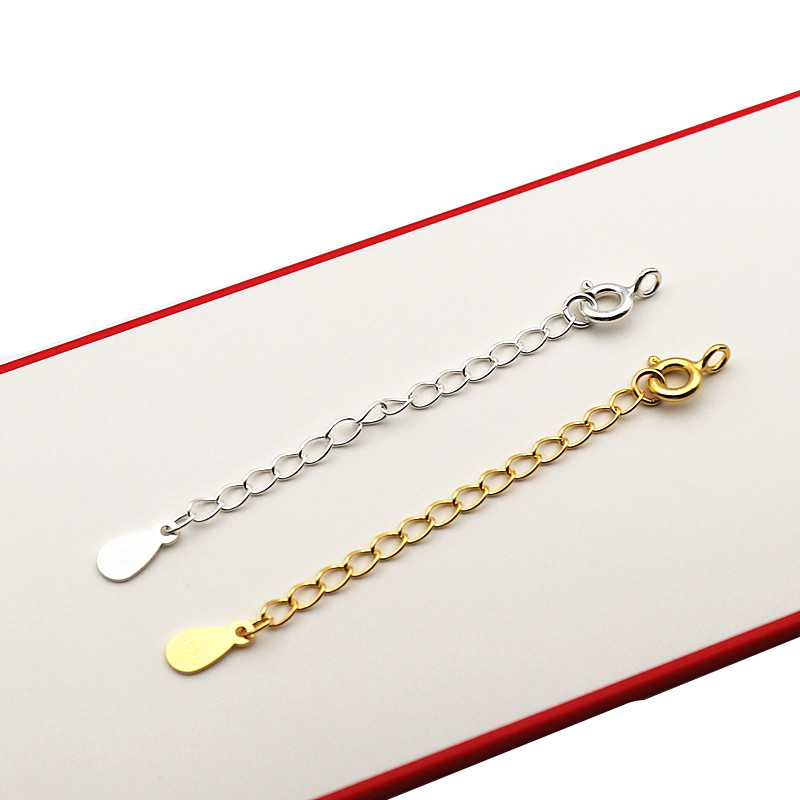 S  EXTENSION CHAIN NECKLACE EXTENDED TAIL CHAIN WATER DROP PIECE PLATINUM GOLD PLATED YELLOW GOLD COLOR DIY BRACELET QQ CLASP ACCESSORIES