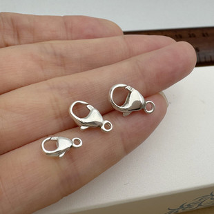 精工水滴扣意大利龙虾扣925纯银加厚diy项链连接扣手链银饰品配件