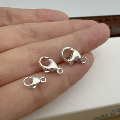 精工水滴扣龙虾扣925纯银加厚diy