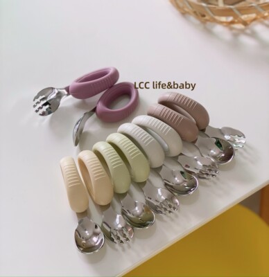 316不锈钢婴儿童宝宝训练叉勺