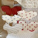 新色韩国KY同款围兜婴儿花瓣口水巾双面新生儿宝宝围嘴A类棉