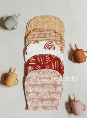 北欧出口cribsheet六层纱布婴儿拍嗝巾新生儿防吐奶巾纯棉宝宝围