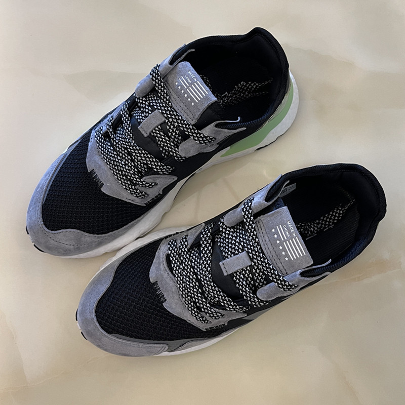 新款名百伦夜行者男鞋运动鞋26春夏爆米花软底女鞋透气n字跑步鞋