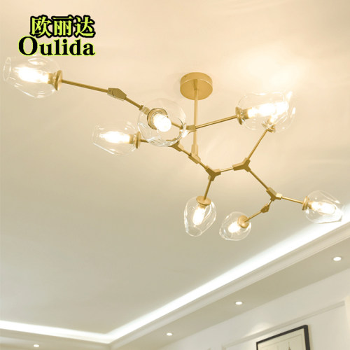 客厅后现代风卧室魔豆分子灯