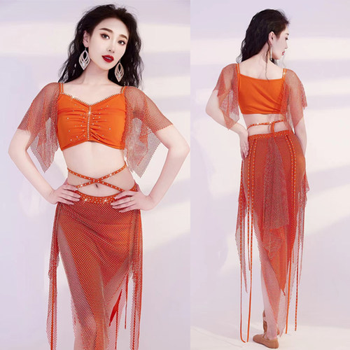 迷迭舞肚皮舞服闪亮东主舞练功服