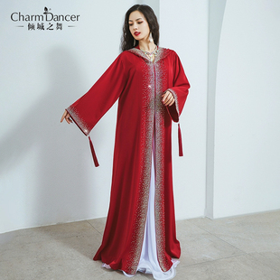 倾城之舞新款 肚皮舞表演候场服比赛备赛遮风保暖外套候场披风