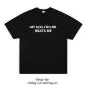 t恤tee GIRLFRIEND 创意美式 BEATS 短袖 半袖 趣味情侣装 个性