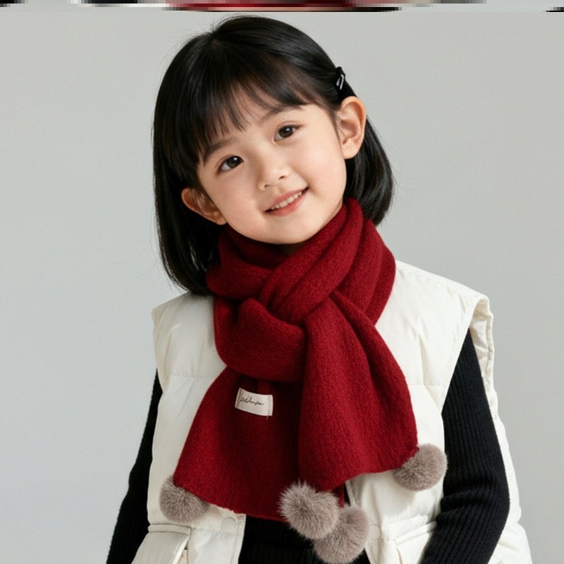 儿童红色围巾高级感女童冬季2025新款新年圣诞可爱宝宝围脖保暖,童装/婴儿装/亲子装,围巾,淘宝优惠券,粉丝福利购,淘宝优惠卷