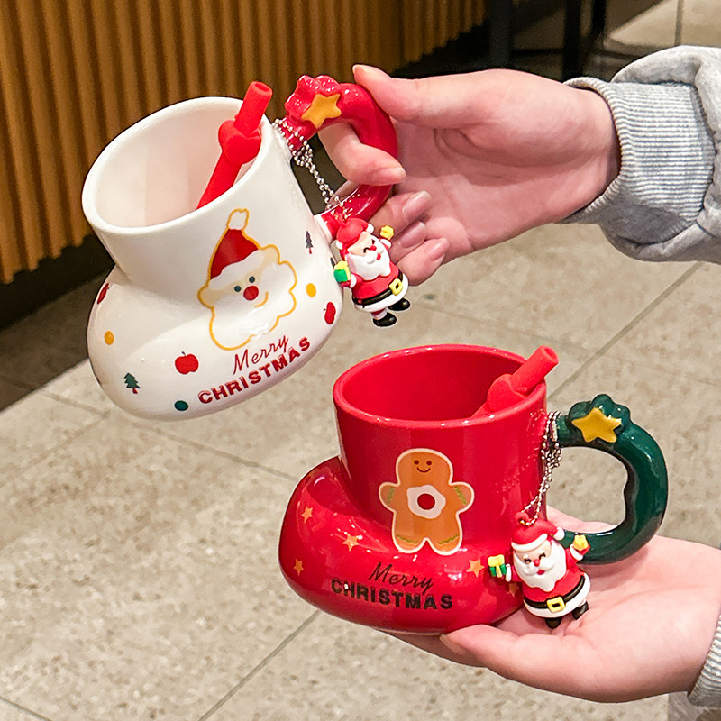 高颜值圣诞节礼物创意卡通陶瓷马克杯送女生闺蜜生日伴手礼品杯子,餐饮具,马克杯,淘宝优惠券,粉丝福利购,淘宝优惠卷