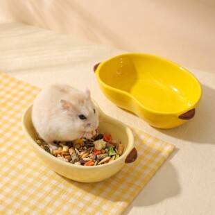 鼠类小仓鼠陶瓷食盆加厚迷你防翻食盒小宠专用碗粮食盘子宠物用品