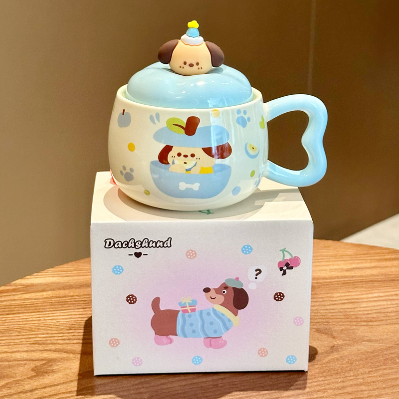 超好看小兔陶瓷马克杯带盖伴手礼