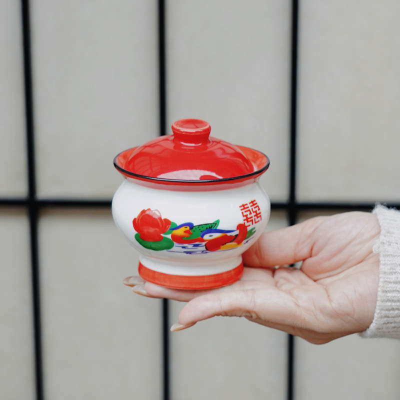 复古怀旧痰盂陶瓷马克杯迷你茶杯图片